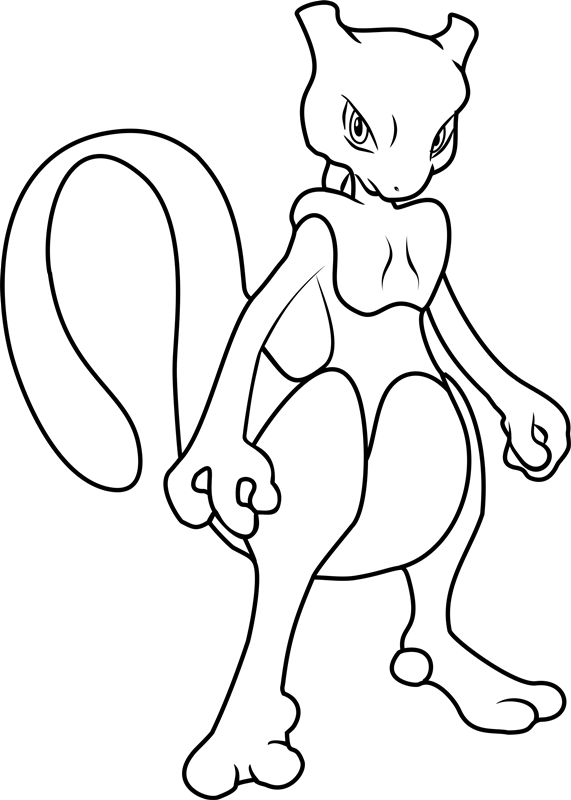 Download Mewtwo Coloring Page - Free Printable Coloring Pages for Kids