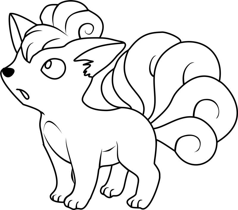Vulpix Pokemon Coloring Page - Free Printable Coloring Pages for Kids