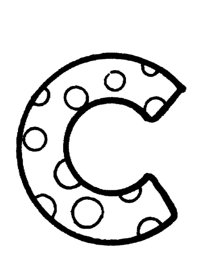 Letter C Coloring Page - Free Printable Coloring Pages for Kids