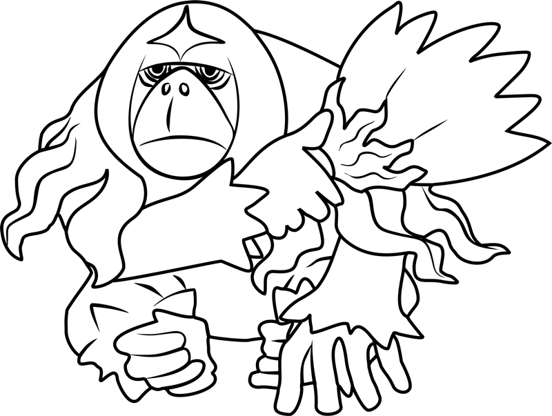 Download Free Oranguru Pokemon Coloring Page for Creative Fun