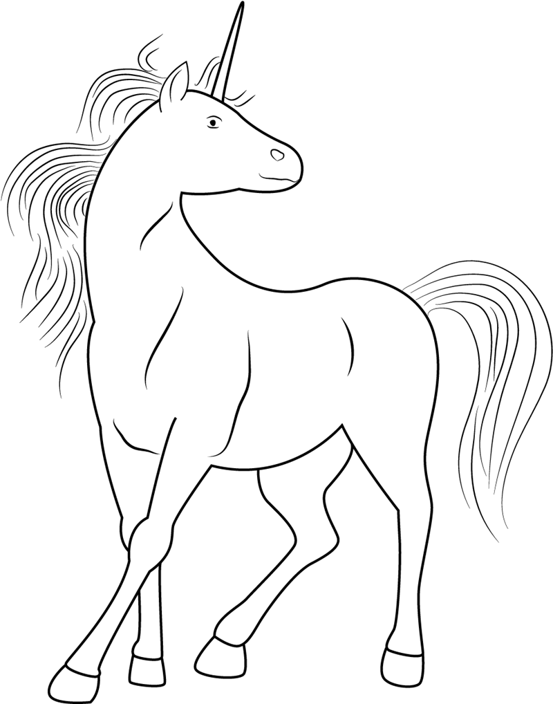 Unicorn Seeing Coloring Page - Free Printable Coloring Pages for Kids