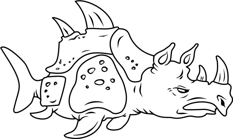 Download Angry Sea Rhinoceros Coloring Page - Free Printable ...