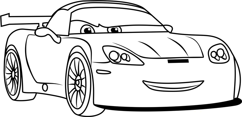 Jeff Gorvette From Cars 3 Coloring Page - Free Printable ...