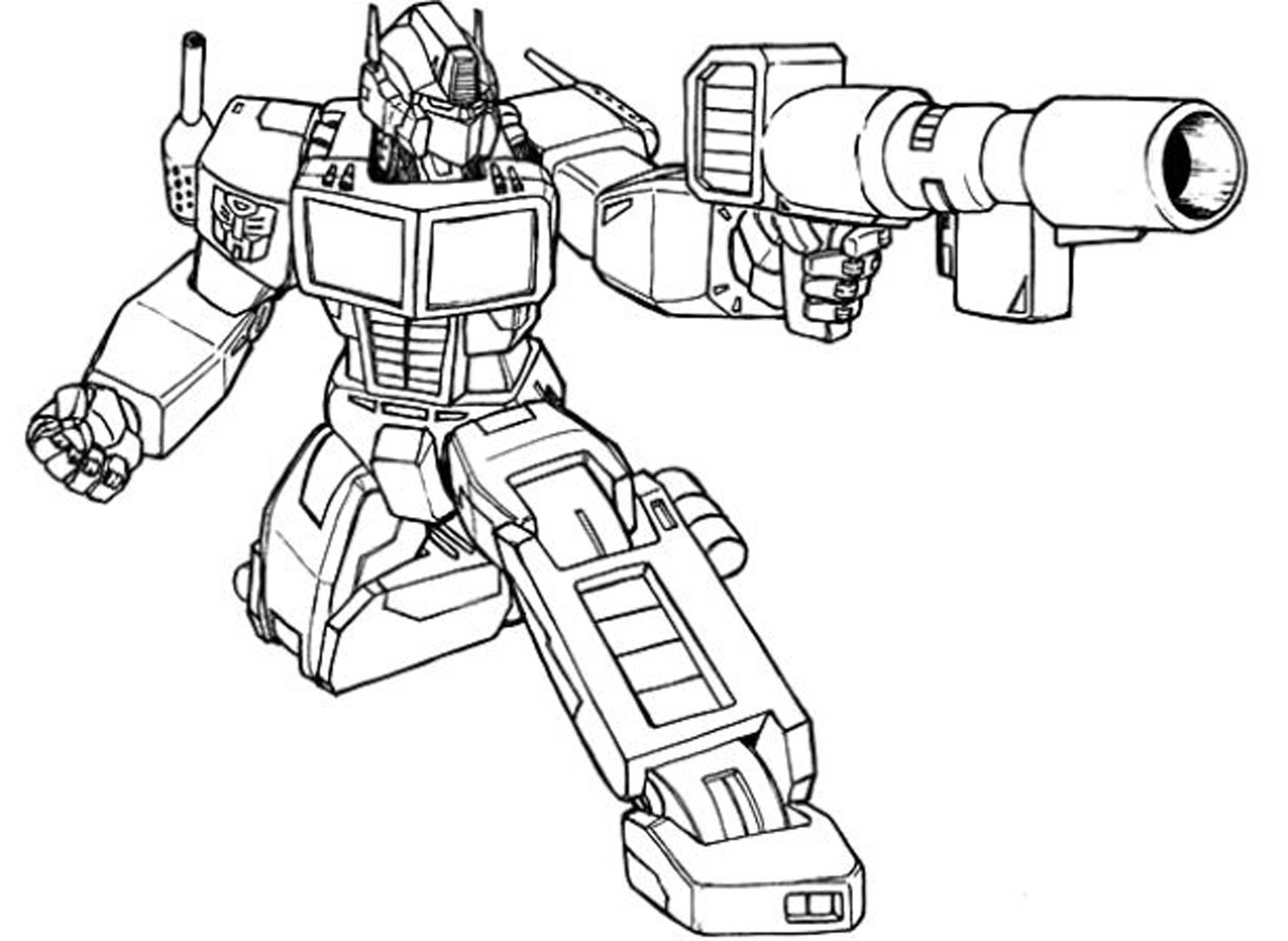 Optimus Prime Fighting Coloring Page - Free Printable Coloring Pages