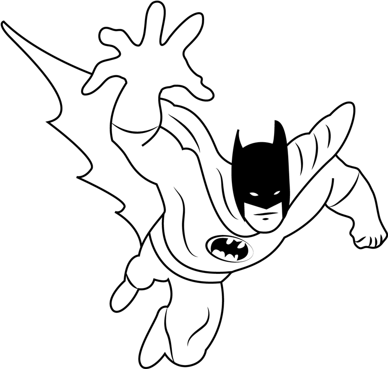 Batman Flying Coloring Page - Free Printable Coloring ...