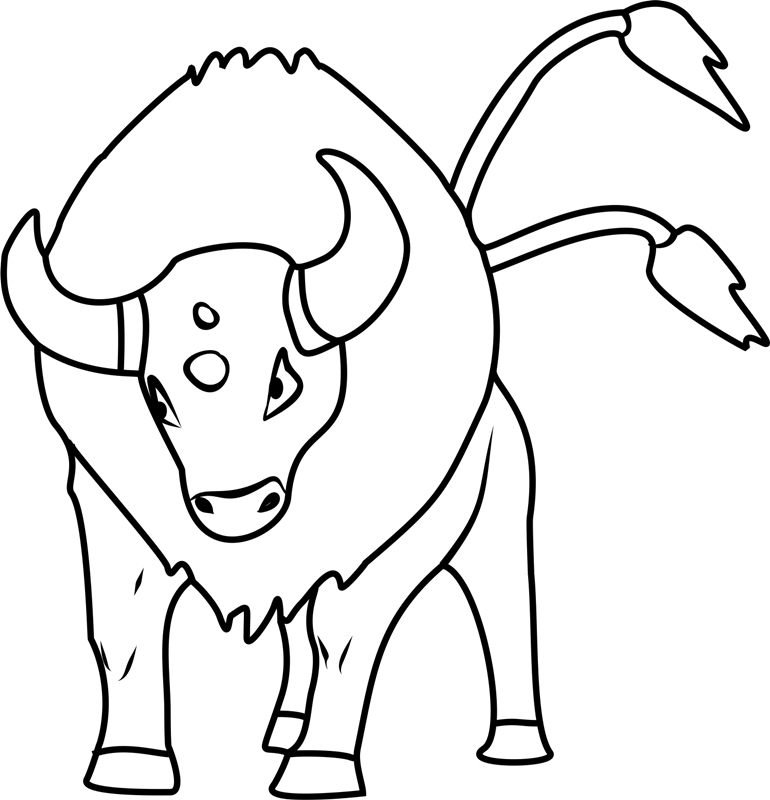 Tauros Pokemon Coloring Page - Free Printable Coloring Pages for Kids