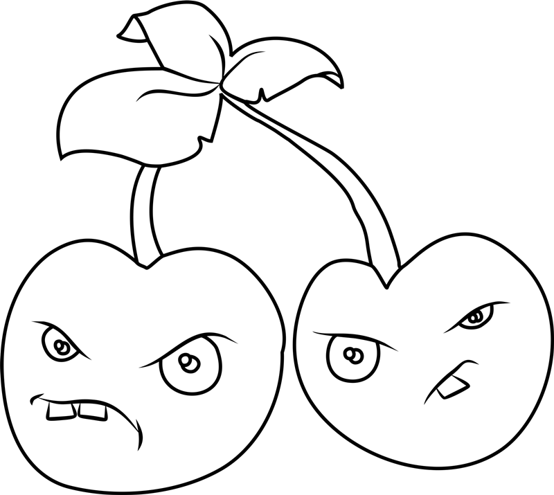 Cherry Bomb Coloring Page - Free Printable Coloring Pages for Kids