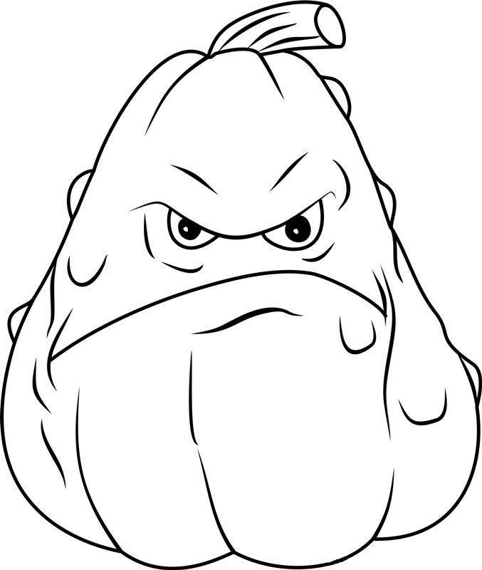 Angry Squash Coloring Page - Free Printable Coloring Pages for Kids