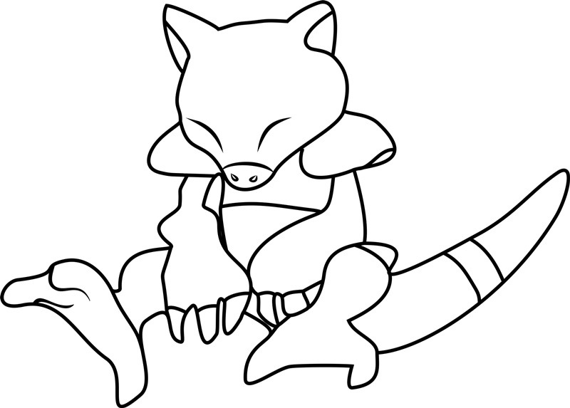 Abra Pokemon Coloring Page - Free Printable Coloring Pages for Kids