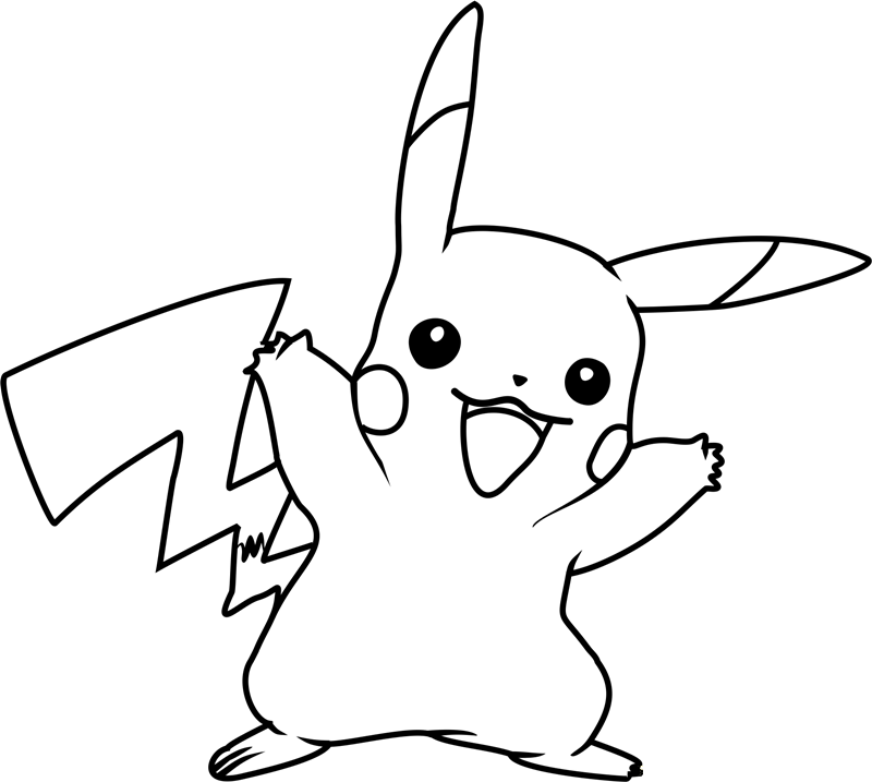 Download Funny Pikachu Coloring Page - Free Printable Coloring ...