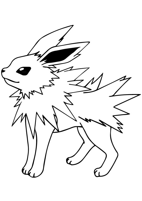 Pickachu Jolteon Coloring 3