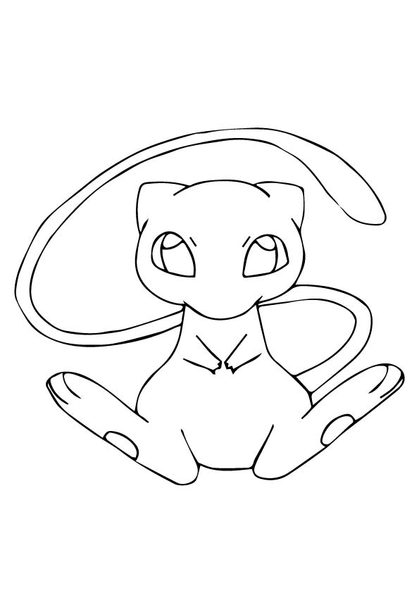 Download Cute Mew Pokemon Coloring Page - Free Printable Coloring Pages for Kids