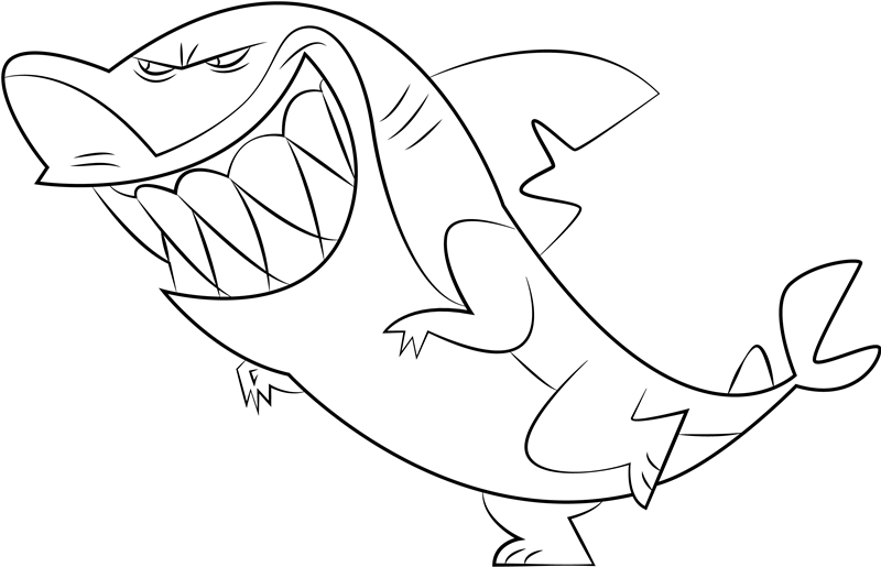 Fang Running Coloring Page - Free Printable Coloring Pages for Kids