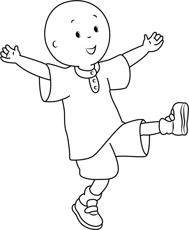 Download Happy Caillou Coloring Page - Free Printable Coloring Pages for Kids