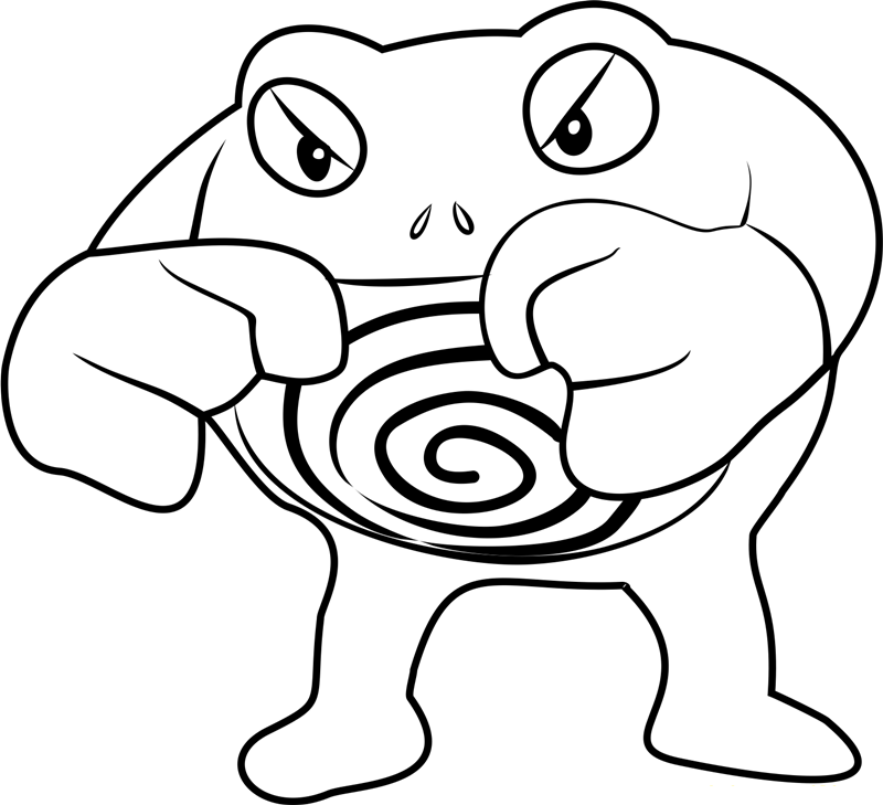 Poliwag Pokemon Coloring Page Sketch Coloring Page