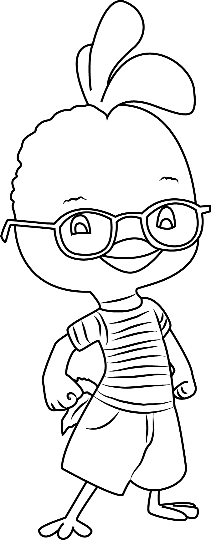 Cool Chicken Little Coloring Page - Free Printable Coloring Pages for Kids
