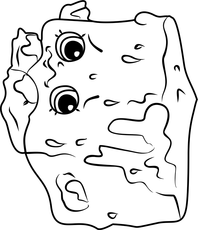 Sad Cool Cube Shopkin Coloring Page - Free Printable Coloring Pages for