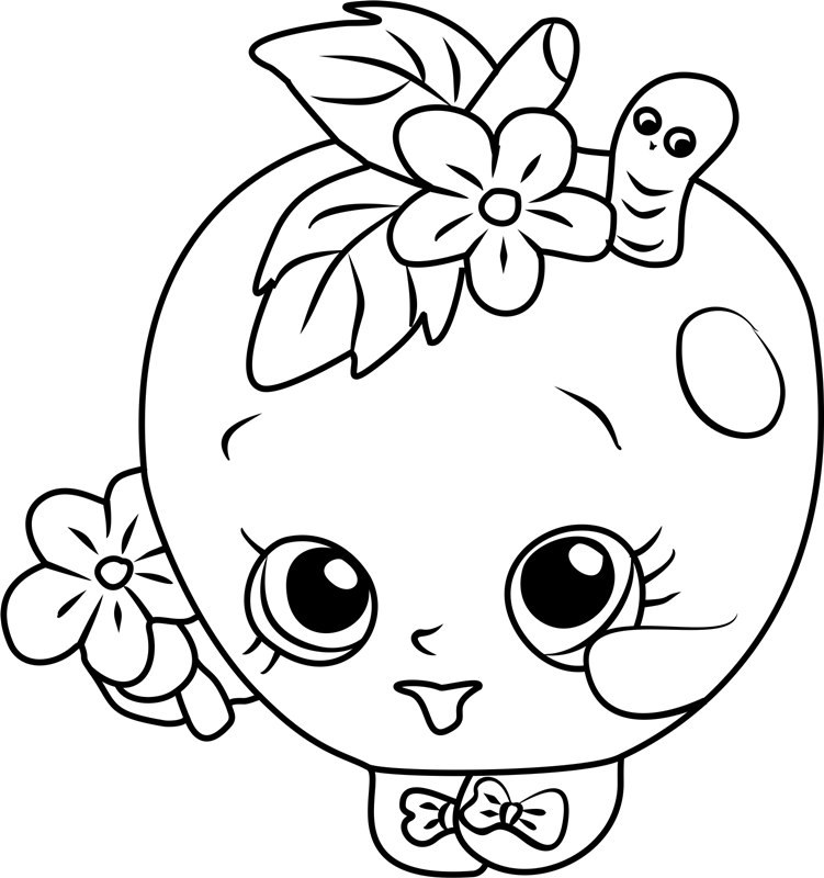 Download Apple Blossom Shopkin Coloring Page - Free Printable Coloring Pages for Kids