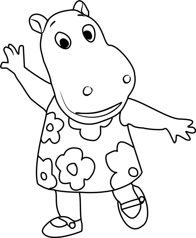 Tasha Dancing Coloring Page - Free Printable Coloring Pages for Kids