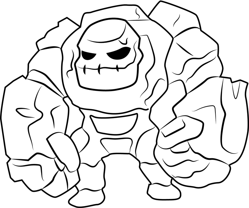 Strong Golem Coloring Page - Free Printable Coloring Pages for Kids