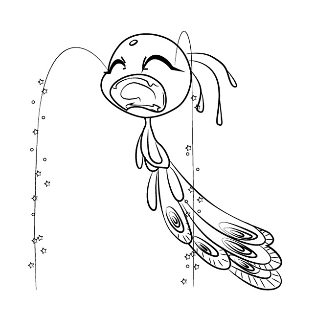 Duusu Crying Coloring Page - Free Printable Coloring Pages for Kids