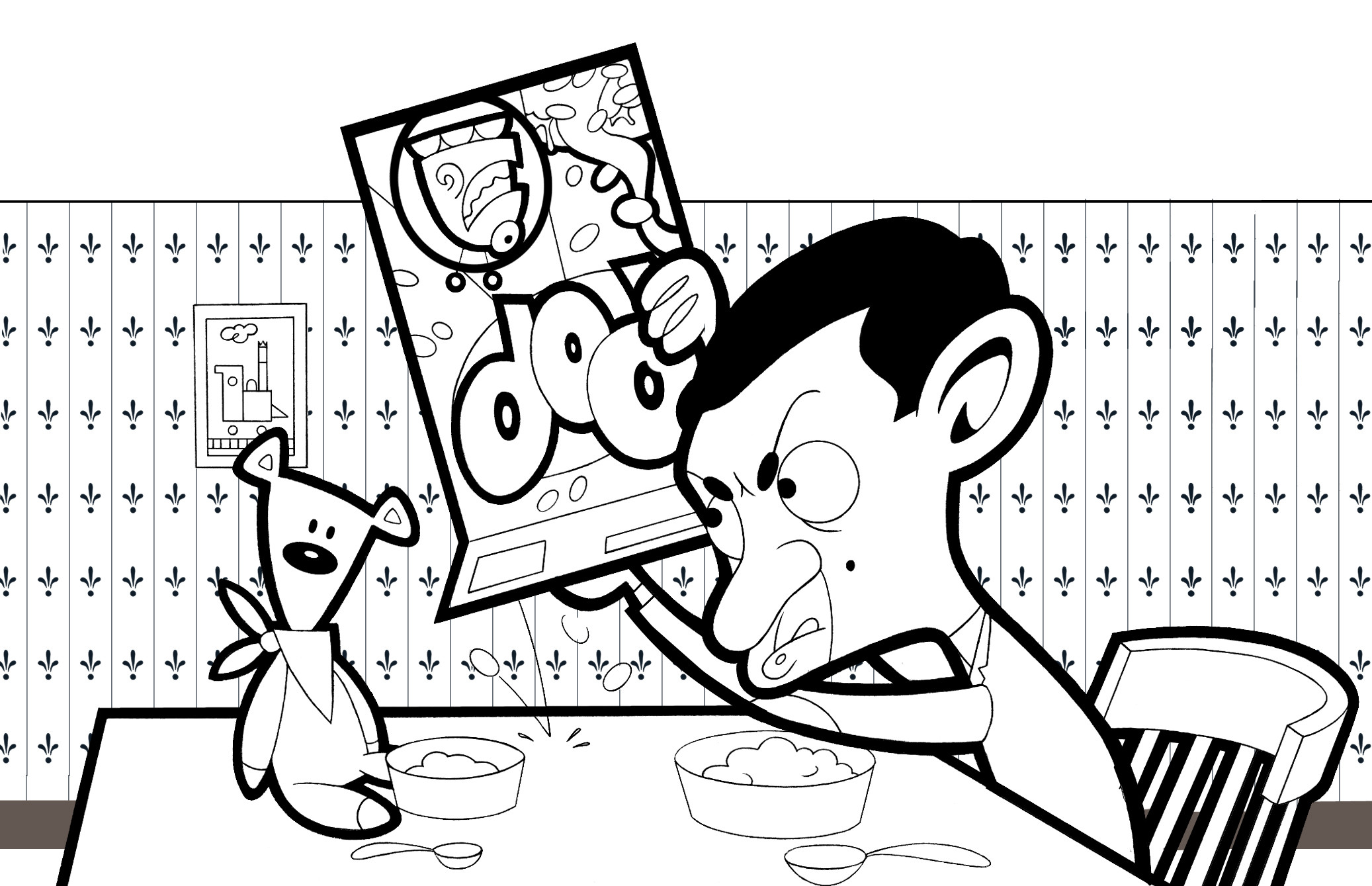 Mr Bean Teddy Bear Coloring Pages