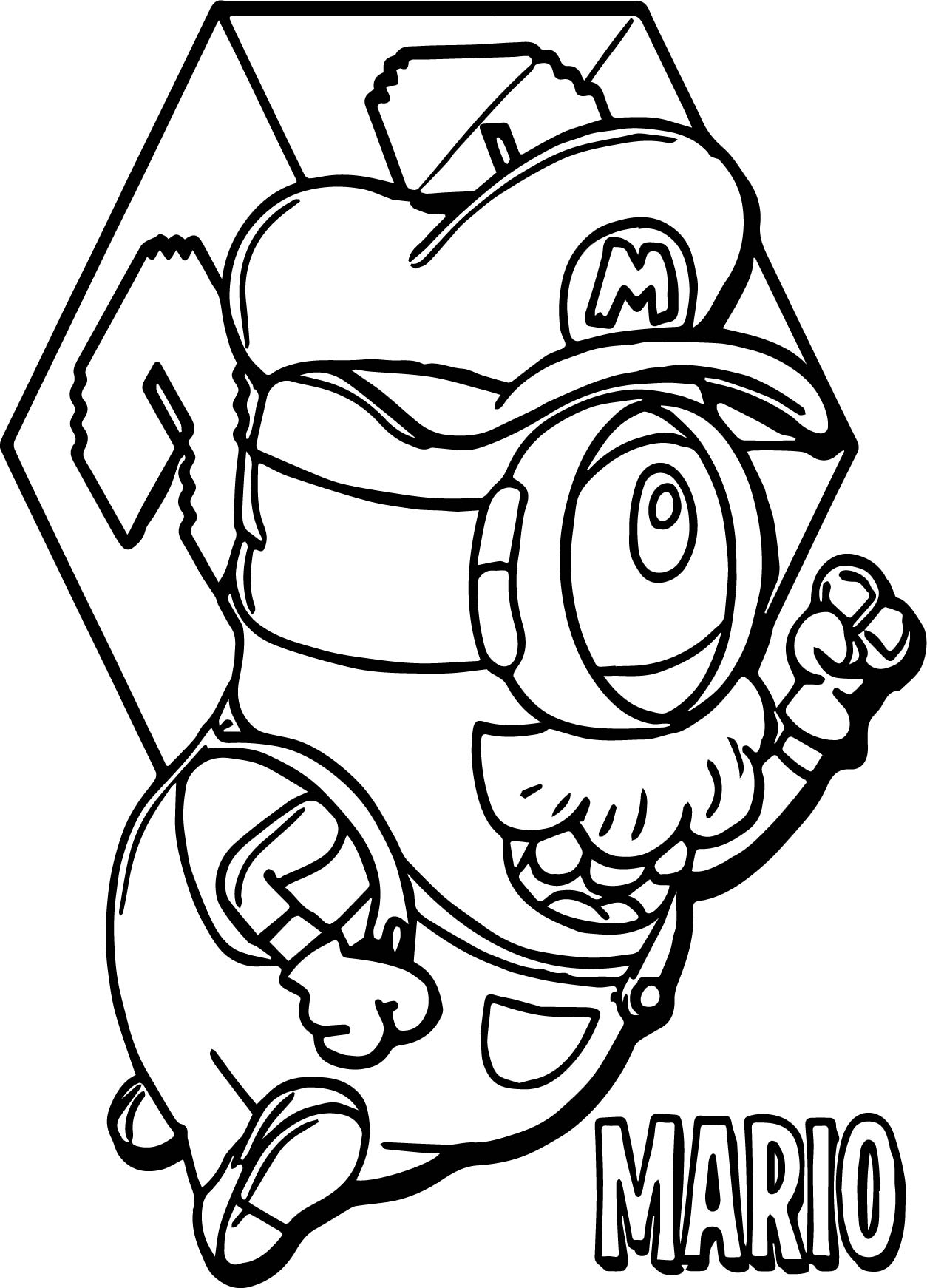 Download Super Mario Minion Coloring Page - Free Printable Coloring Pages for Kids