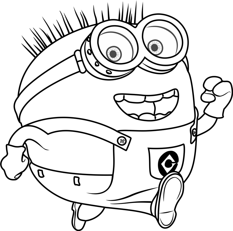 Download Minion Jerry Running Coloring Page - Free Printable Coloring Pages for Kids