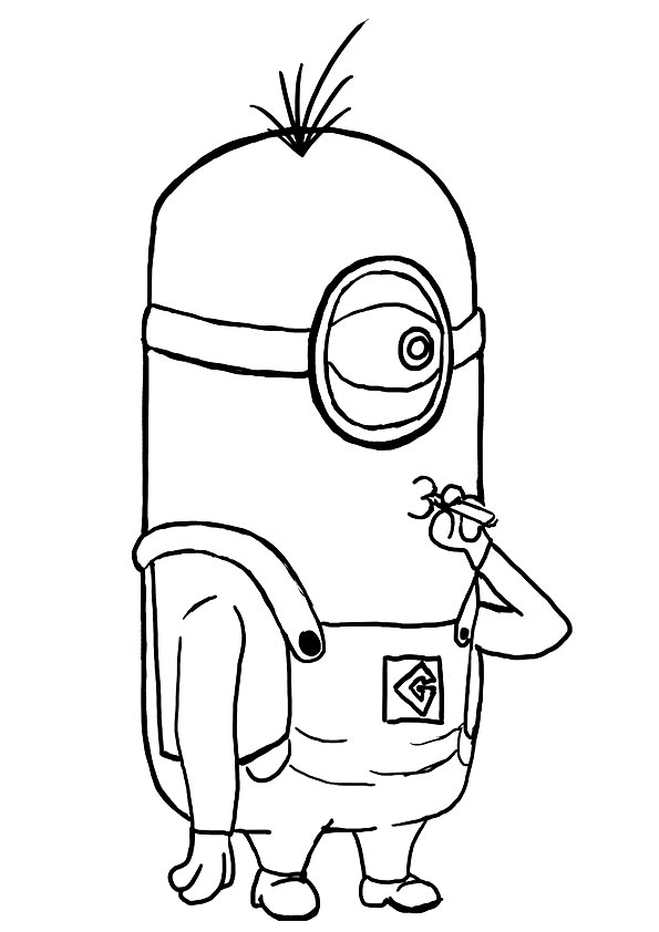 Download Minion Lance Smoking Coloring Page - Free Printable Coloring Pages for Kids