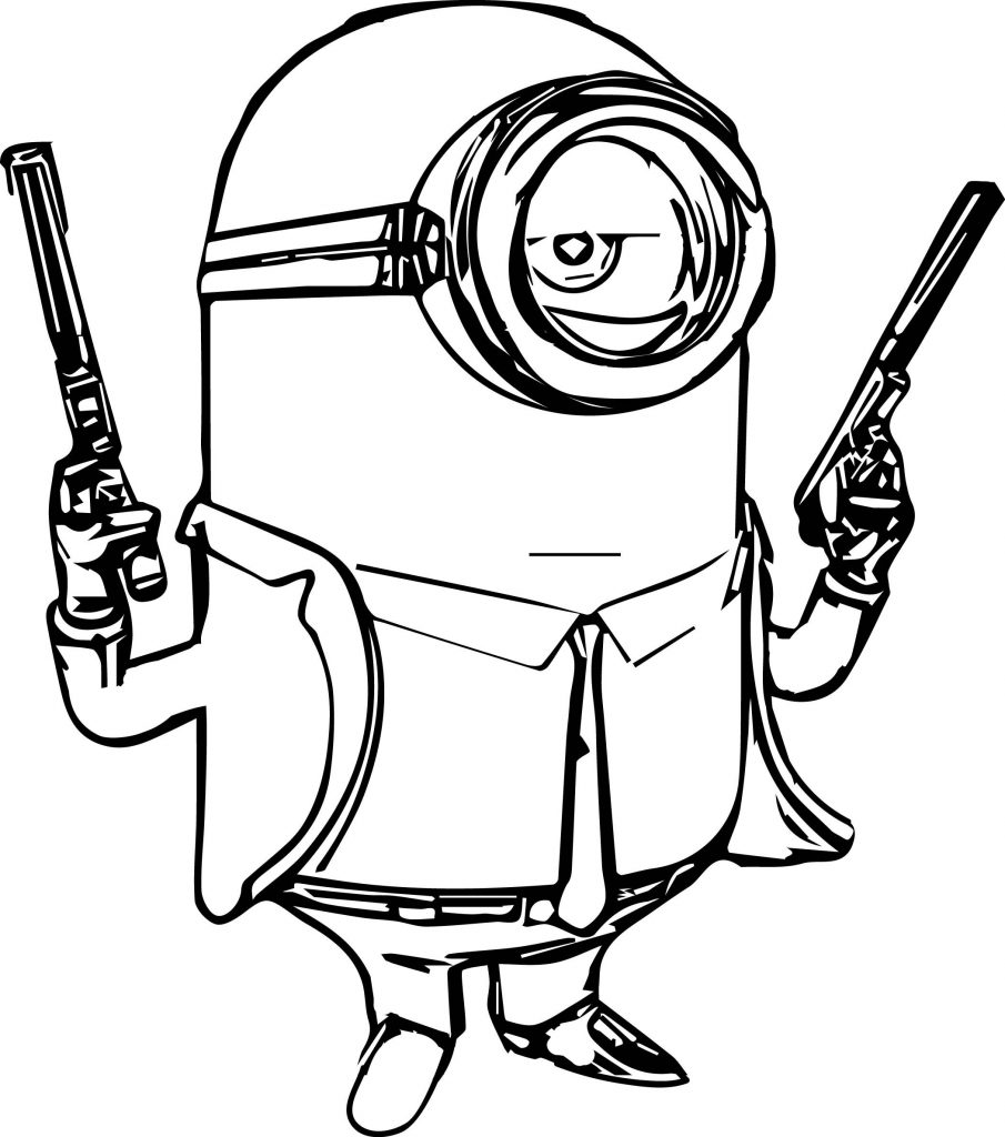 Download Agent Minion Coloring Page - Free Printable Coloring Pages for Kids