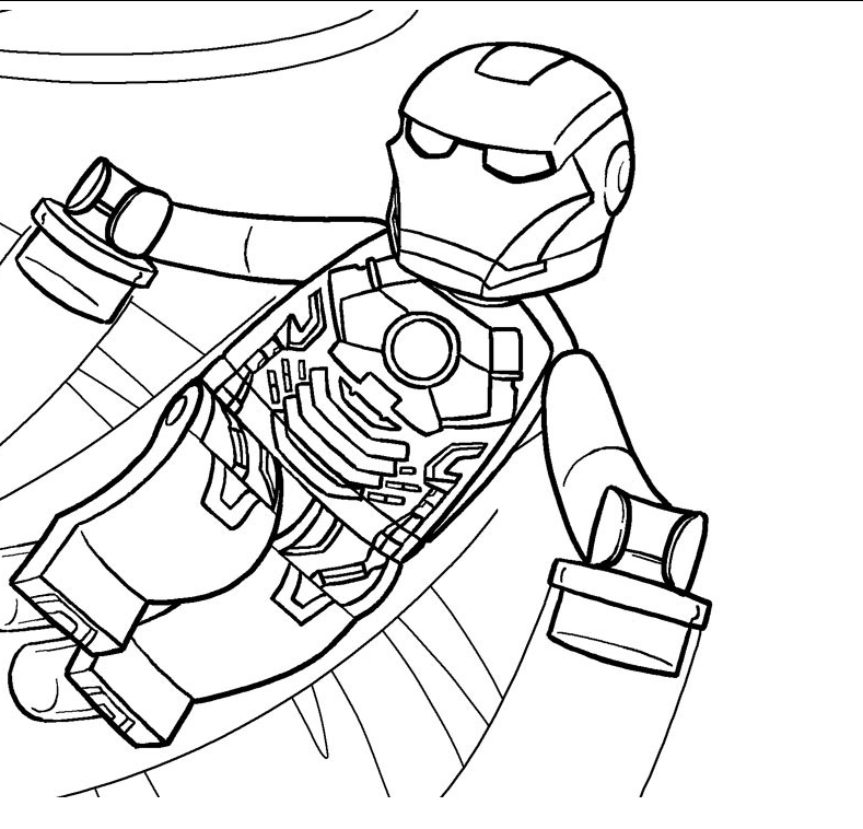 Lego Iron Man Flying Coloring Page - Free Printable ...