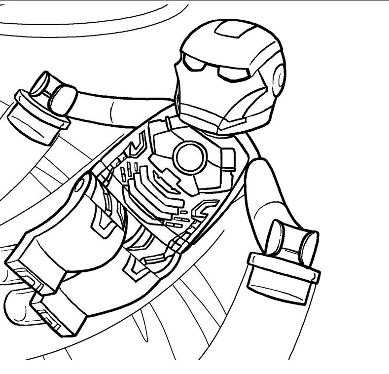 Download Lego Iron Man Flying Coloring Page - Free Printable Coloring Pages for Kids