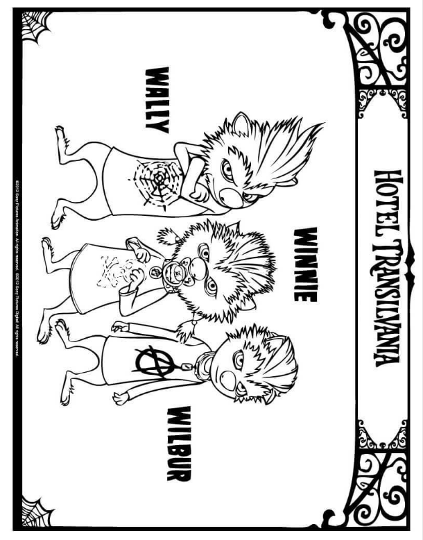 Wally, Winnie, Wilbur Coloring Page - Free Printable Coloring Pages for