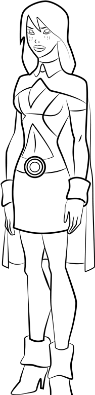 Miss Martian Young Justice Coloring Page Free Printable