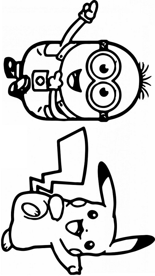 Download Minion And Pikachu Coloring Page - Free Printable Coloring Pages for Kids