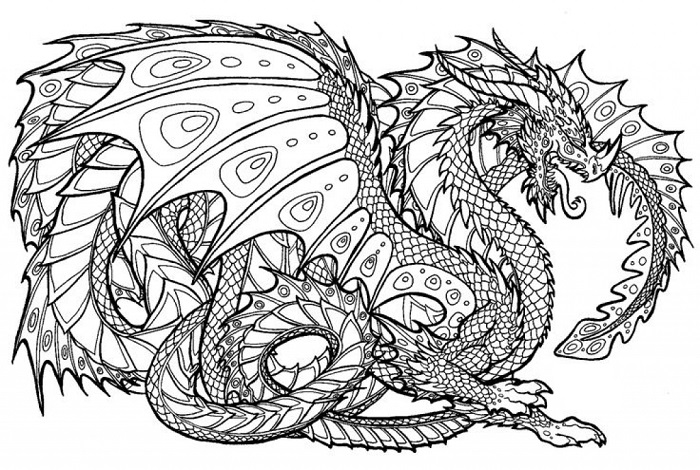 Majestic Dragon Coloring Page - Free Printable Coloring Pages for Kids