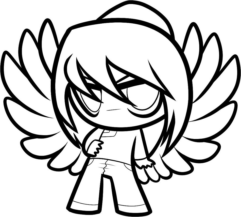Chibi Fang Coloring Page - Free Printable Coloring Pages for Kids