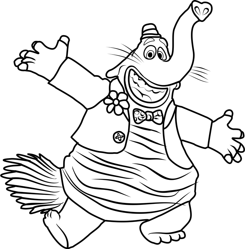 Bing Bong Having Fun Coloring Page - Free Printable Coloring Pages for Kids