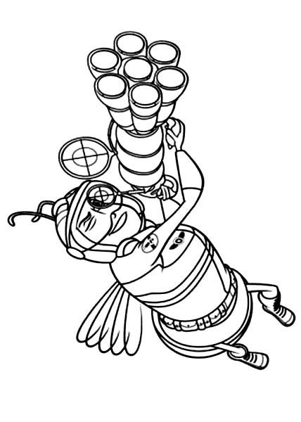 Bee Soldier Coloring Page - Free Printable Coloring Pages for Kids