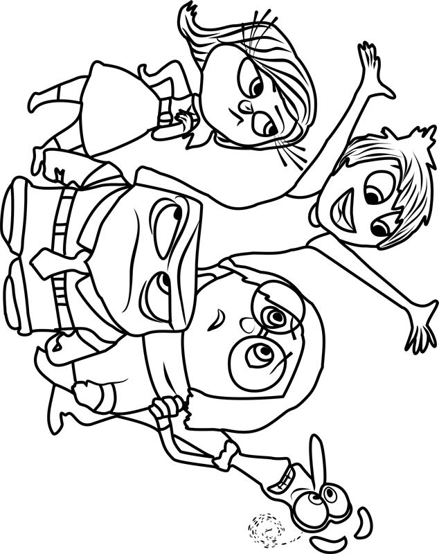 Inside Out Team Coloring Page - Free Printable Coloring Pages for Kids