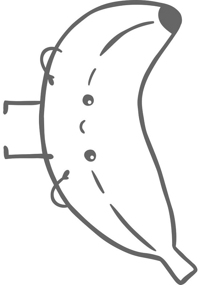 Cute Cartoon Banana Coloring Page Free Printable Coloring