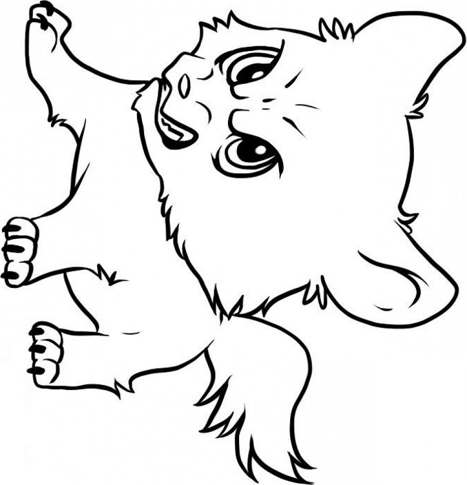 angry baby wolf coloring page  free printable coloring