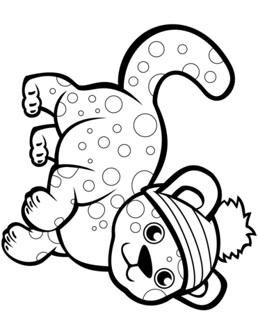 Cute Cheetah Coloring Page - Free Printable Coloring Pages for Kids