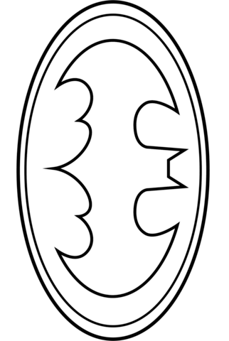 Logo Of Batman Coloring Page - Free Printable Coloring Pages for Kids