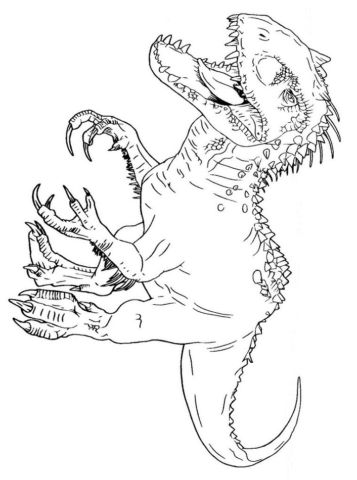 Indominus Rex Coloring Page Free Printable Coloring Pages for Kids