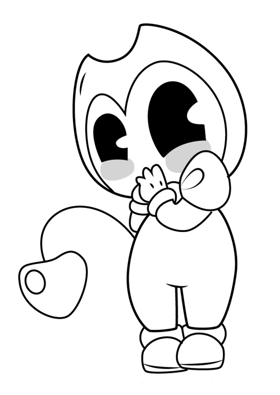 Cute Bendy Coloring Page Free Printable Coloring Pages For Kids