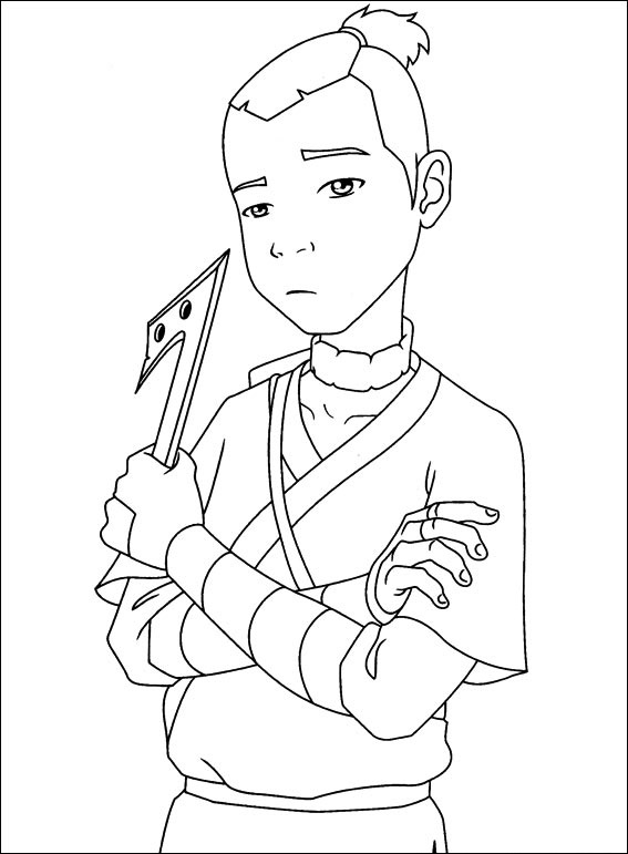 Sokka In Avatar Coloring Page - Free Printable Coloring Pages for Kids