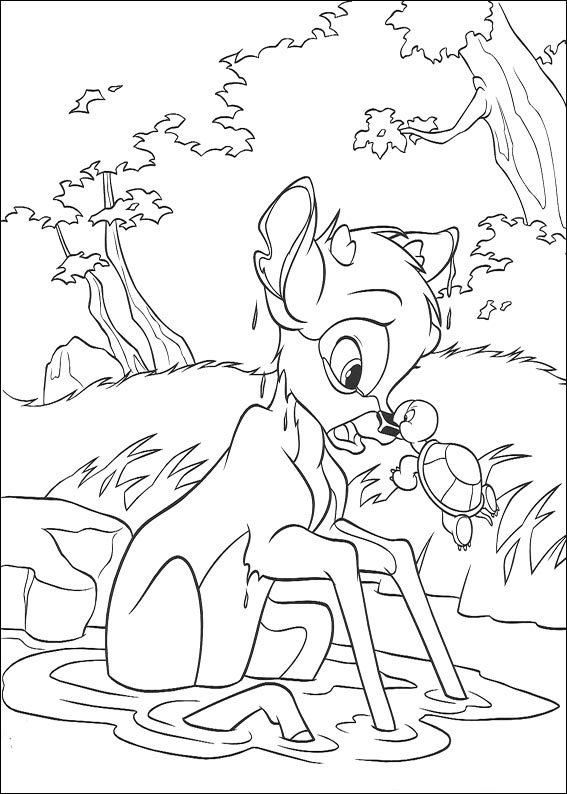 Ronno Bambi Coloring Pages - Coloring and Drawing