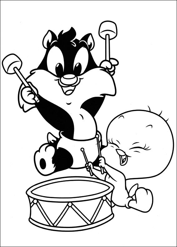 Sylvester And Tweety Coloring Pages Coloring And Drawing