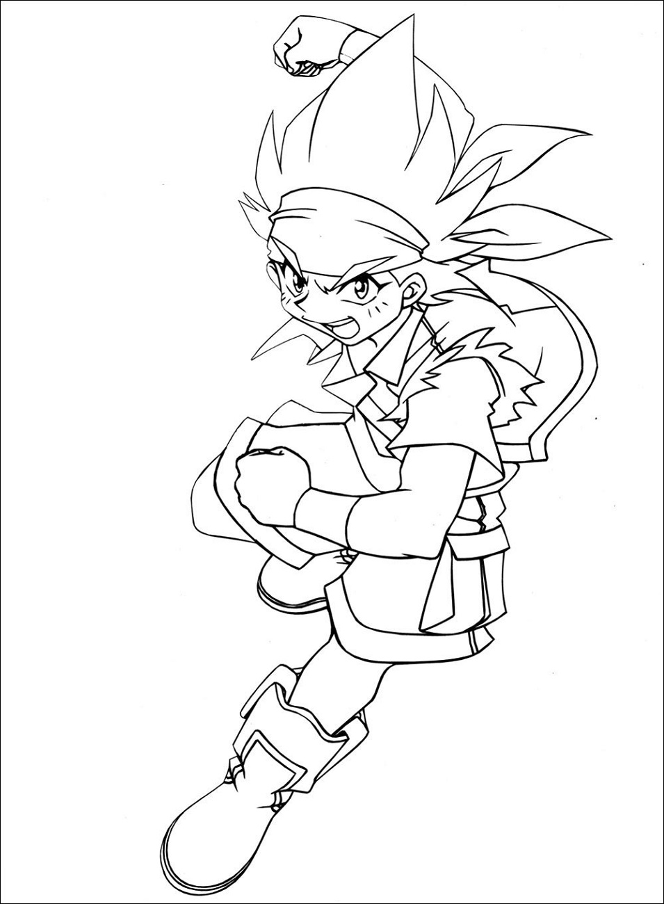 Angry Gingka Hagane Coloring Page - Free Printable Coloring Pages for Kids